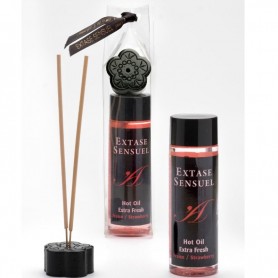 EXTASE SENSUEL HUILE DE MASSAGE EFFET EXTRA FRAICHEUR FRAISE 100ML