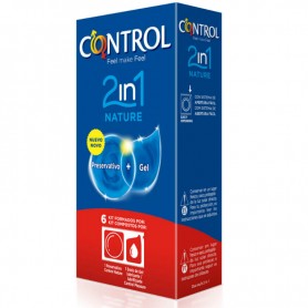 CONTROL DUO NATURA 2-1 PRESERVATIF + GEL 6 PCS