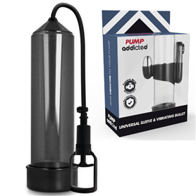 PUMP ADDICTED BOMBA ERECCIÓN RX7 NEGRO CON VIBRADOR