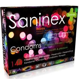 SANINEX CONDOMS IBIZAX PRESERVATIVOS 144 UDS