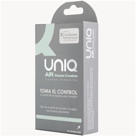 UNIQ AIR CONDOM PRESERVATIVO FEMENINO 3 UNIDADES