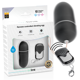 TÉLÉCOMMANDE EN LIGNE OEUF VIBRANT L - NOIR