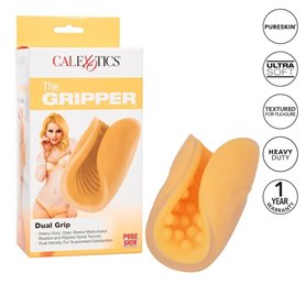MASTURBATEUR À GRIP PERLES CALEX - ORANGE