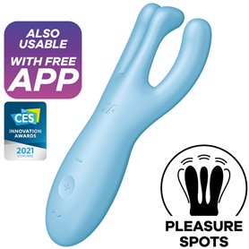 VIBRATEUR SATISFYER THREESOME 4 - BLEU